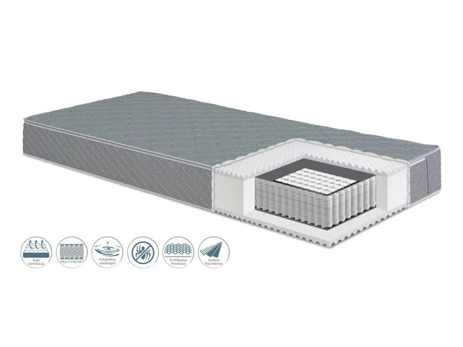 Čiužinys Gemega Amadeo Super, 200x200x18 cm