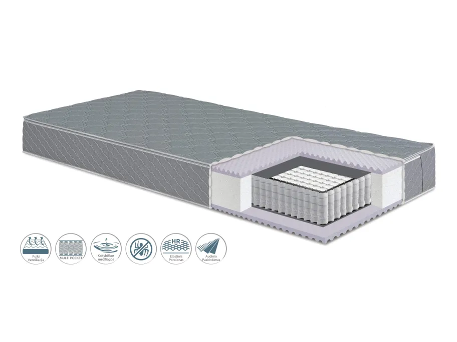 Čiužinys Gemega Amadeo Super HR, 80x195x18 cm