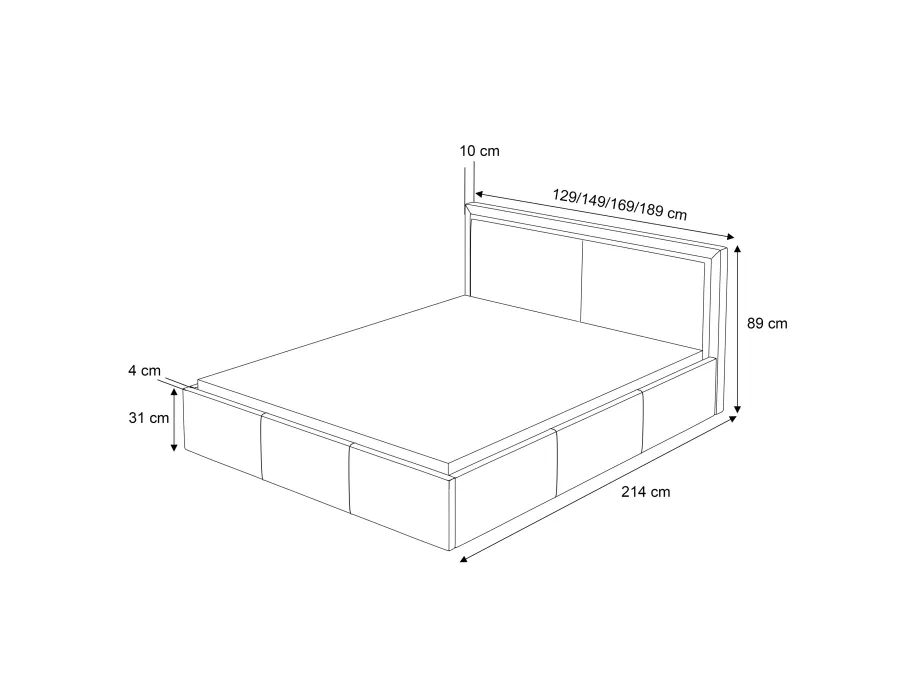 Dvigulė lova 160x200 cm