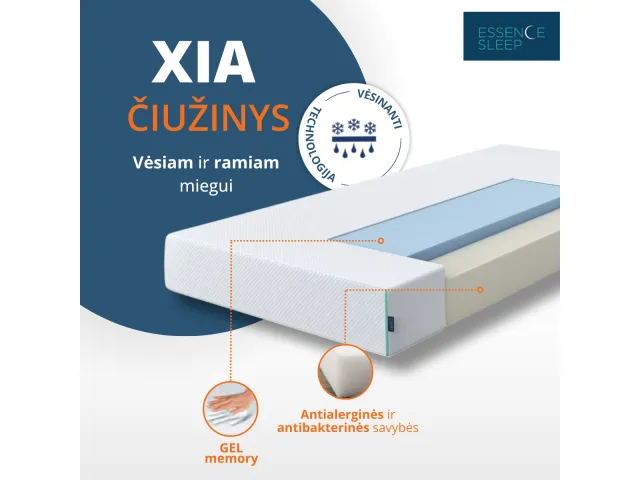 ČIUŽINYS ESSENCE SLEEP XIA, 120X200X18 CM
