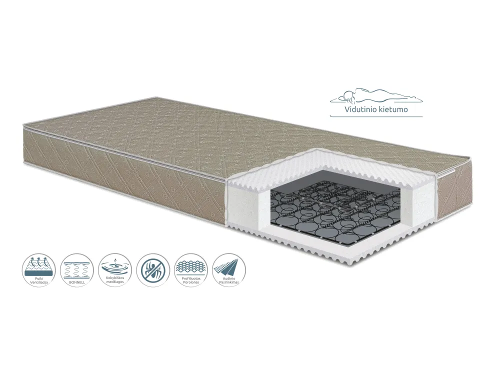 Čiužinys Gemega Sabino, 150x200x18 cm