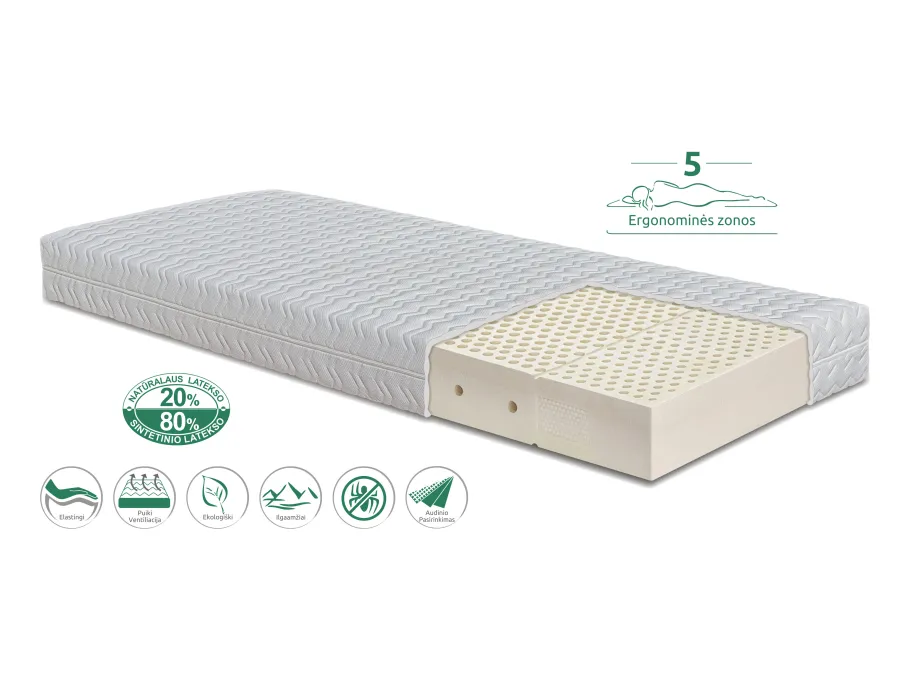 Čiužinys Gemega Briuge 5 zonos, 180x200