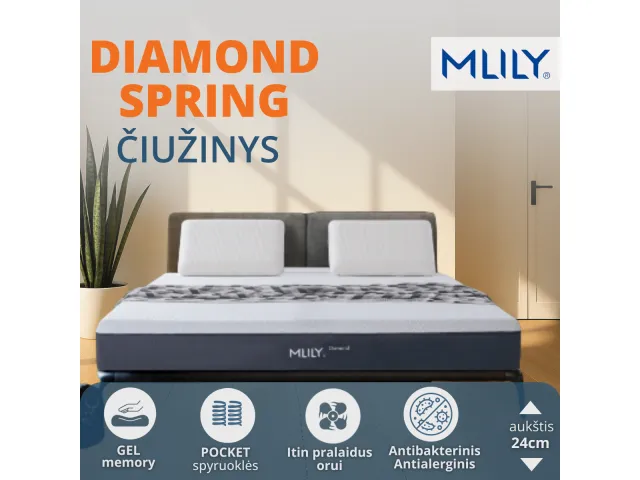 Mlily diamond spring čiužinys 180x200