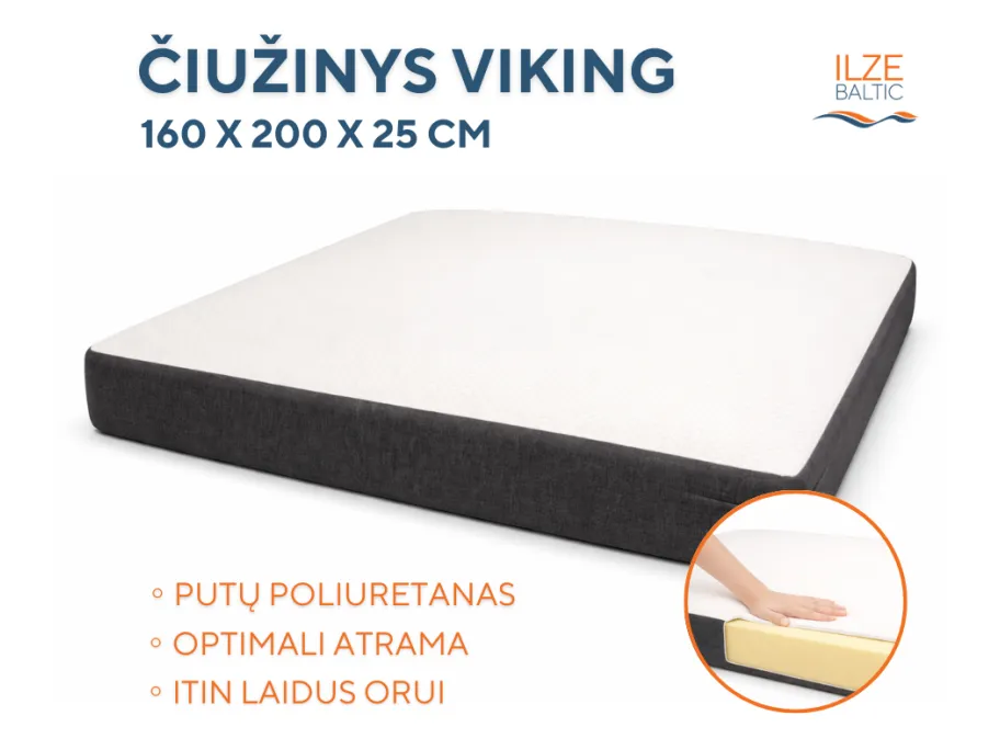Poliuretano Čiužinys 160x200x25cm