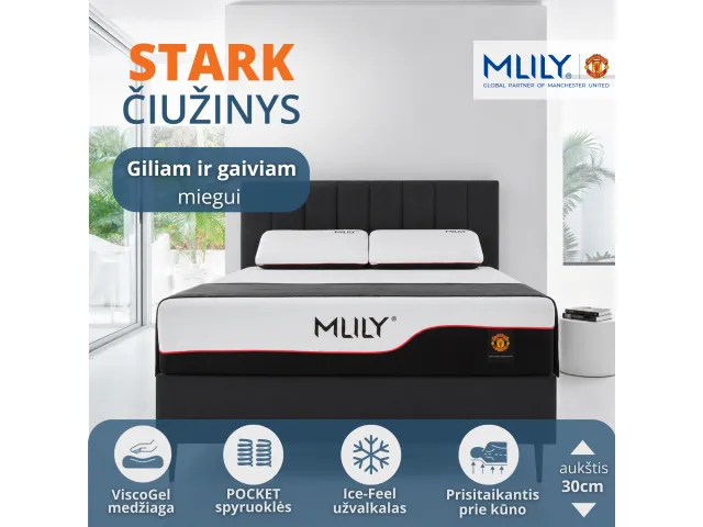 Čiužinys Mlily Manchester United Stark, 160x200x30 cm